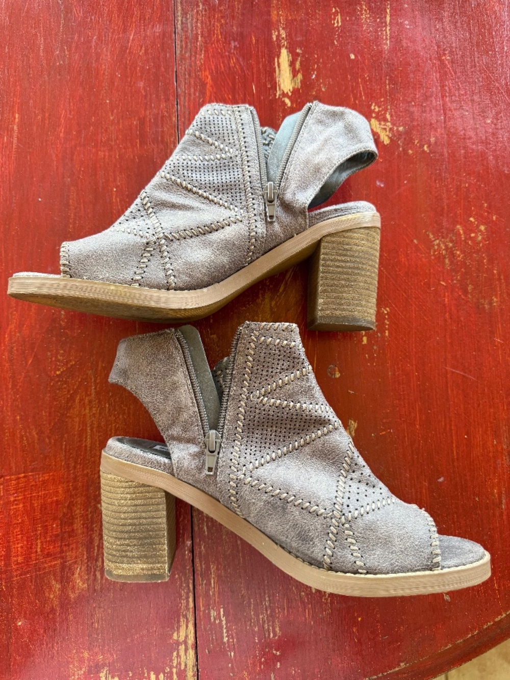 Not Rated Peep Toe Booties 8.5
